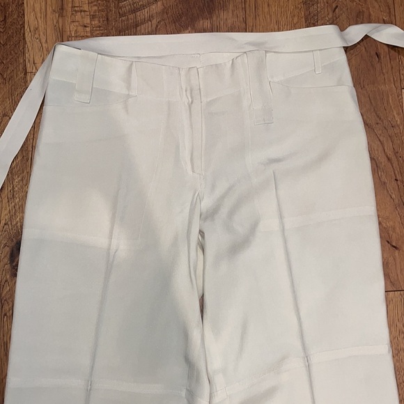 Calypso Woman’s Cream Silk Pants Size L - Picture 3 of 7